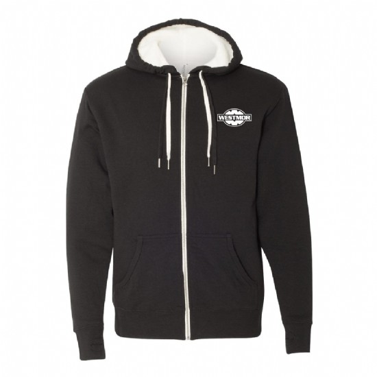 Sherpa-Lined Full-Zip Hooded Sweatshirt #2