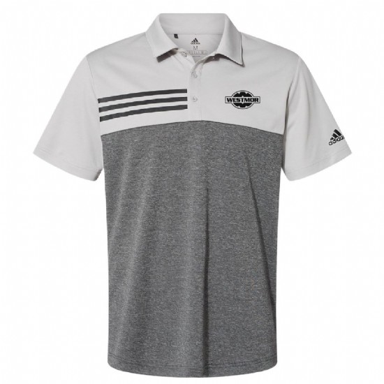 Adidas Heathered Colorblock 3-Stripes Sport Shirt #2