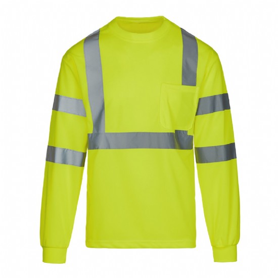 Class 3 Safety Green Long Sleeve T-Shirt #2