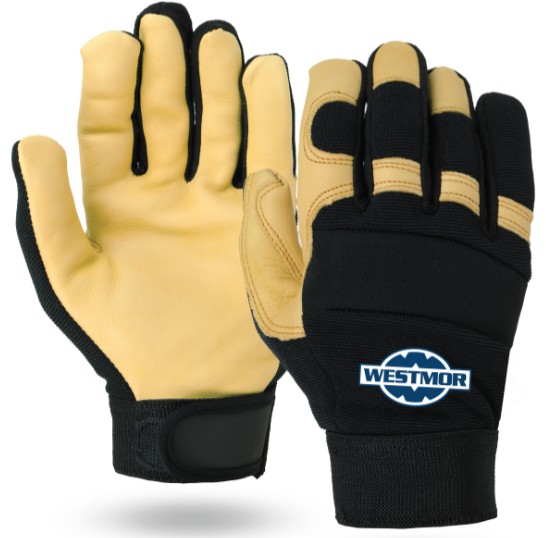 Premium Cowhide Leather Mechanics Gloves